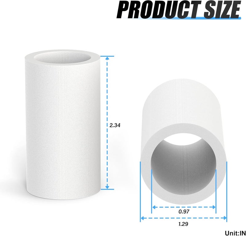 MEANLIN 2PCS 5 Micron White Filter Element Replacement Cartridge Kit, 1.29" x 2.34" Sediment Water Filter for Use Industrial 3 and 4 Stage Filters - Image 2